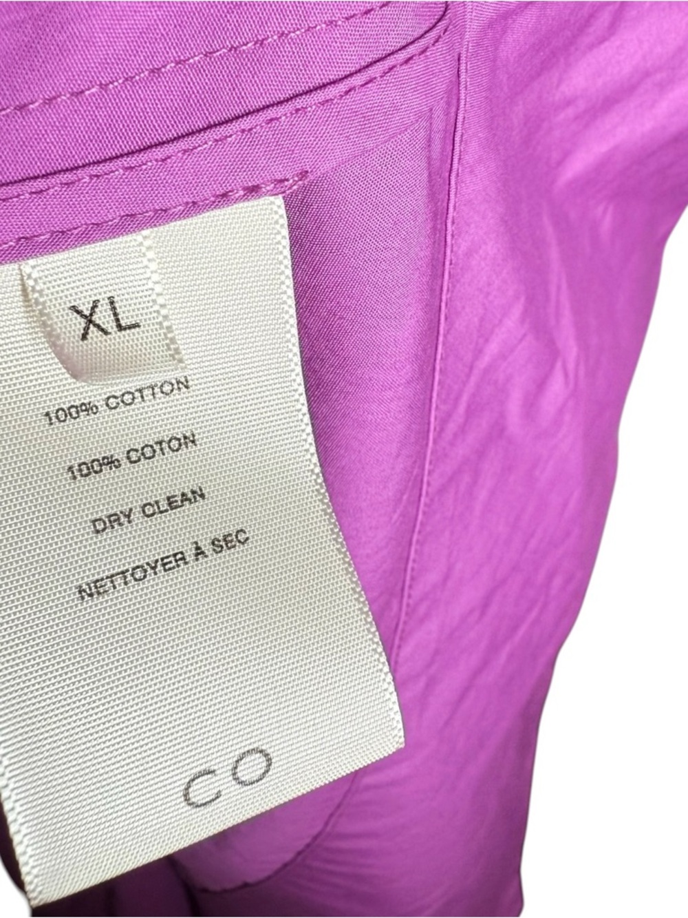 Co Collection Orchid Purple Cotton Button Front Midi Shirt Dress - XL - Picture 13 of 13